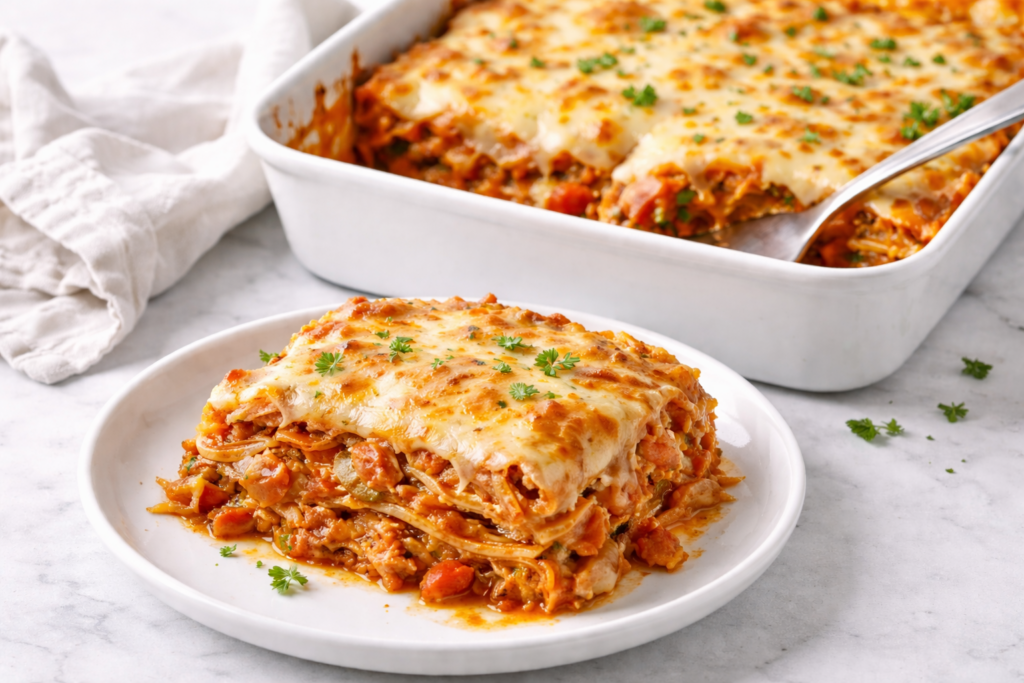 Snelle tonijn lasagne voor doordeweeks