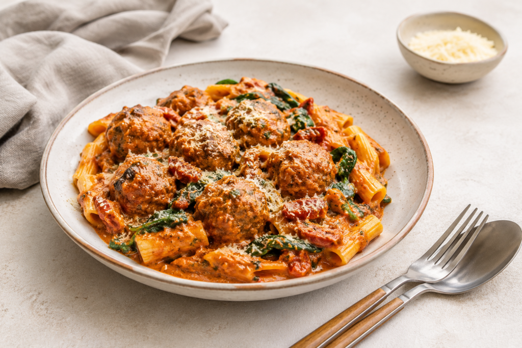 Toscaanse-gehaktballetjes-in-romige-tomatensaus