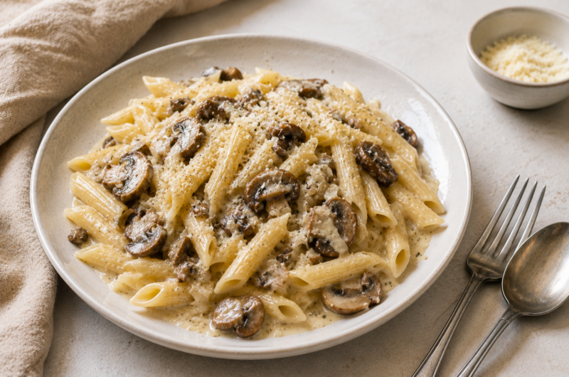 Pasta_met_champignons_en_Parmezaan